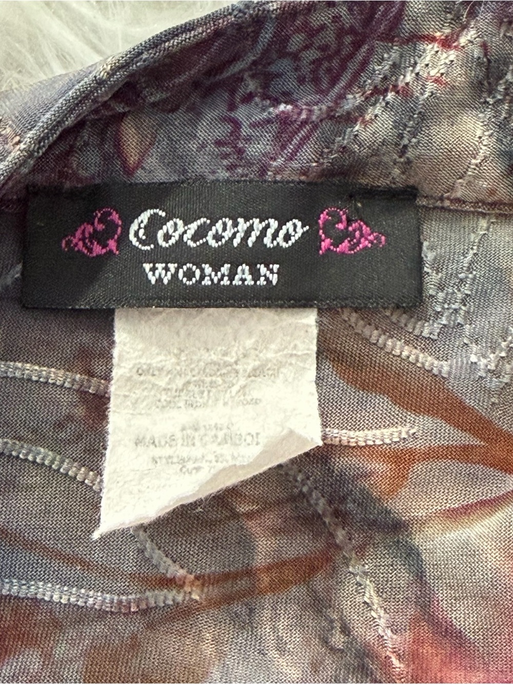 Cocomo Womens Dark Floral 3/4 Sleeve Top Size 3X Multicolor Office Stretch - Picture 3 of 7